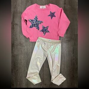 Sweater and leggins size 4T (H&M top and Old navy Leggins)